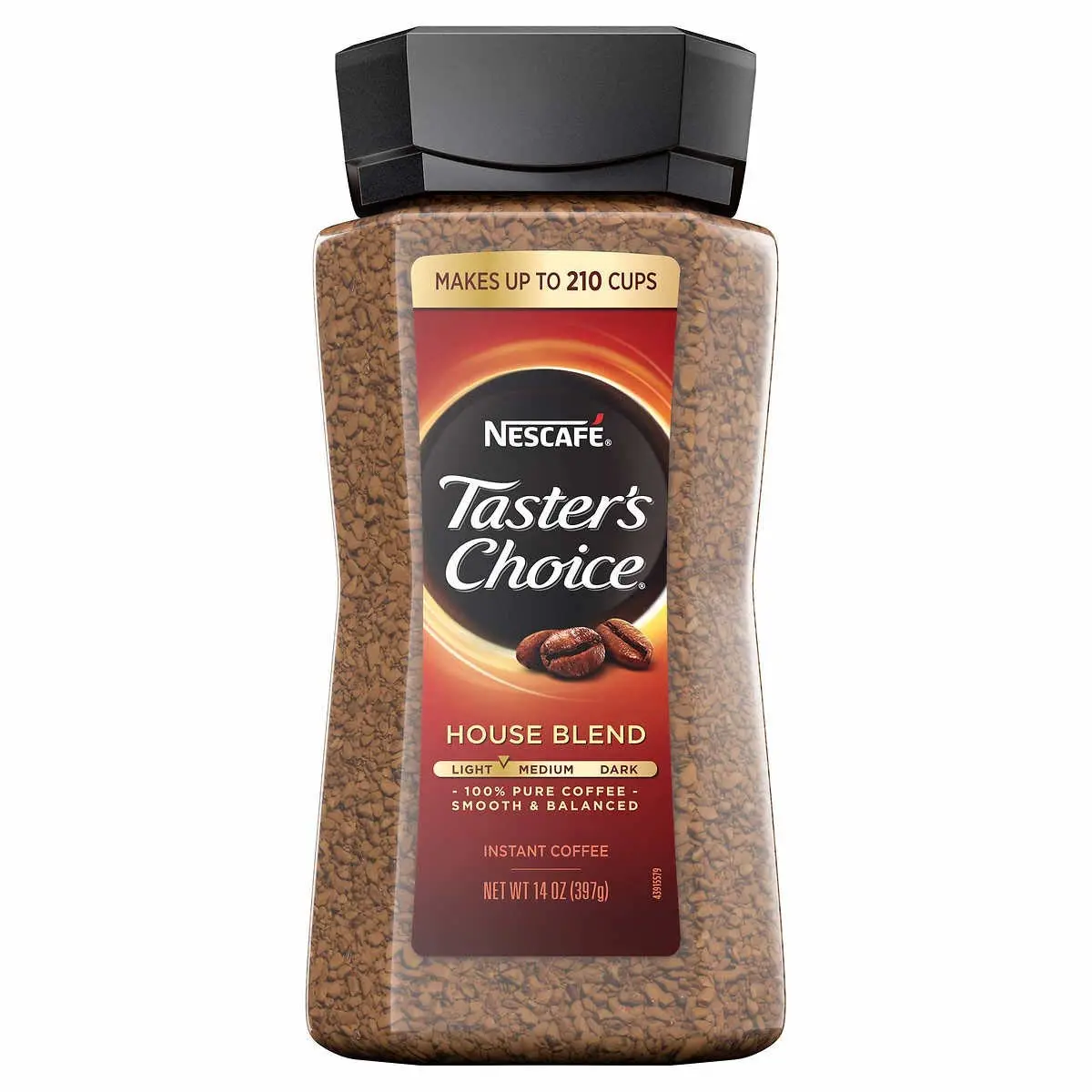 Taster's Choice Original Gourmet Instant Coffee 14 Oz, Pack of 4