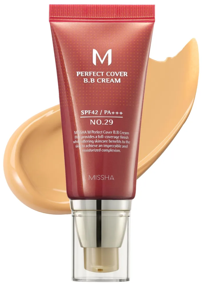 MISSHA M Perfect BB Cream No.29 Caramel beige for medium with warm skin tone SPF 42 PA +++ 1.69 Fl Oz - Tinted Moisturizer for face with SPF