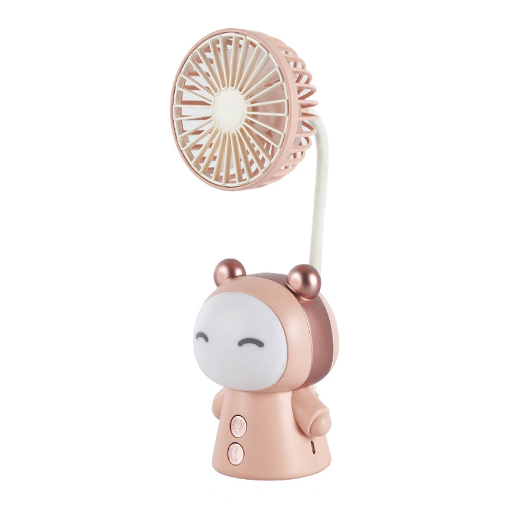 Personal Desk Fan with Night Light Tabletop Fan with Bendable Rod