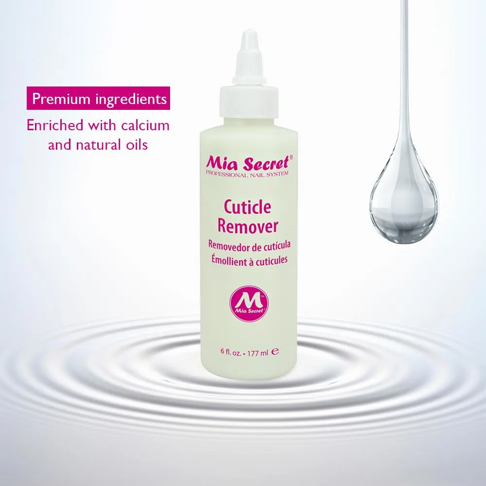 Mia Secret Cuticle Softener & Remover - Quick Easy Safe - Removes Cuticles Safely and Softens the Edge - Excellent for Manicures and Pedicures (6 Fl Oz (Pack of 1))