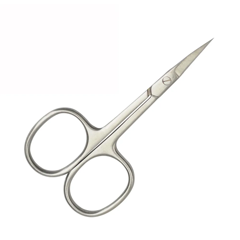 Nail Scissors Cuticle Scissors Stainless Steel Straight Beauty Scissors for Facial Hair Nail Cuticle Removal (Curved Tip)