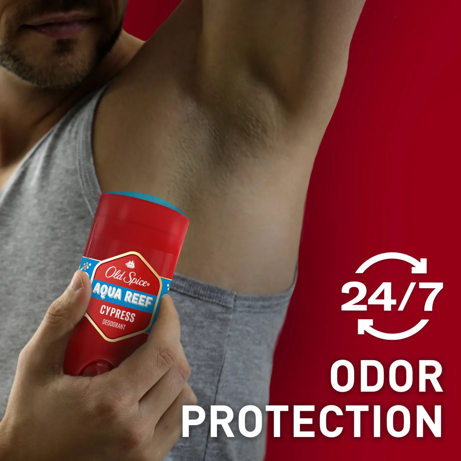 Old Spice Aluminum Free Deodorant for Men, 24/7 Odor Protection, 24/7 Freshness & Lasting Scent, Aqua Reef with Cypress Scent, 3.0 oz