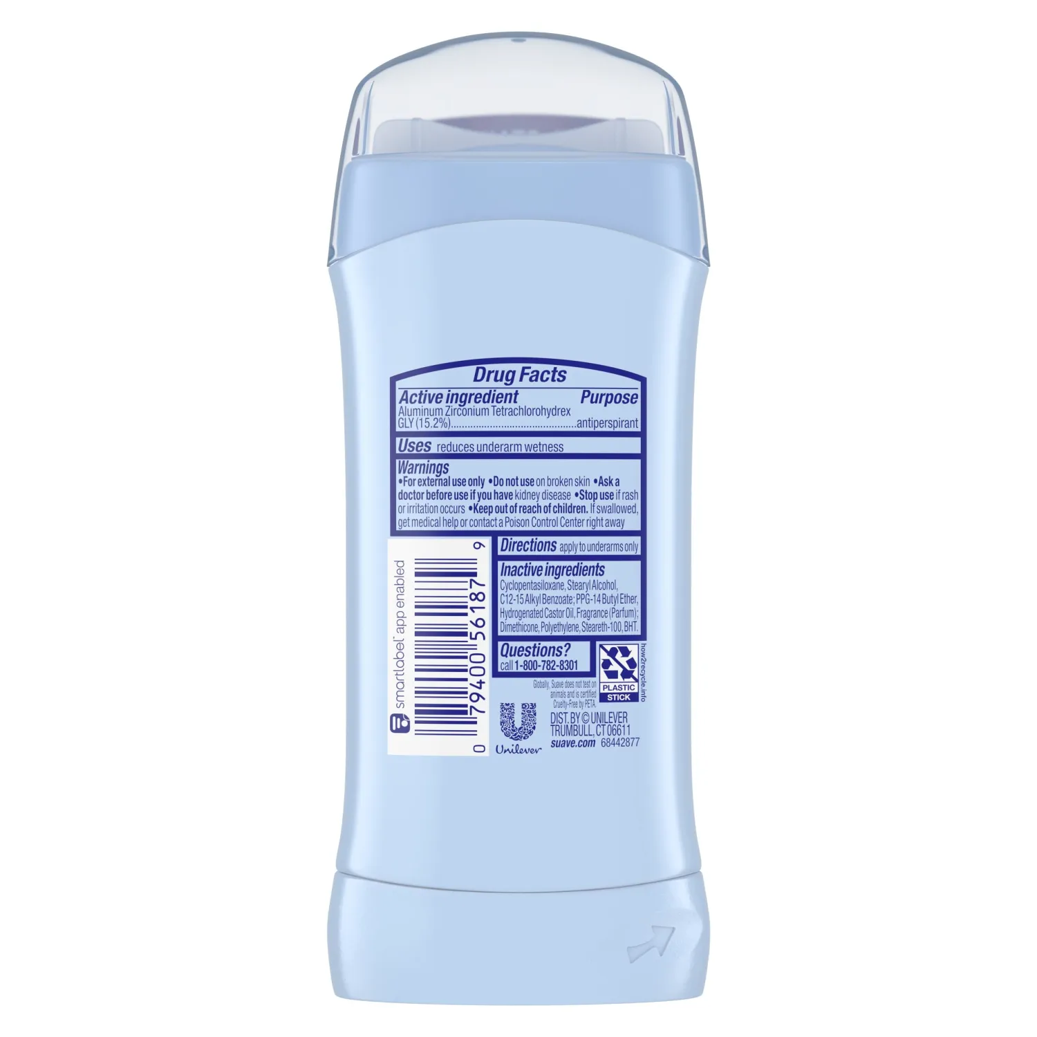 Suave Deodorant for Women, Coconut Kiss – Invisible Solid Antiperspirant Deodorant Stick, 48H Protection, Anti-Staining, Cruelty-Free, Scented, 2.6 Oz (Pack of 2)