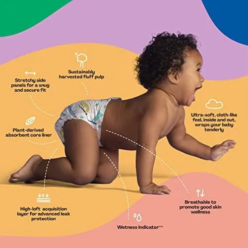 Hello Bello Premium Baby Diapers Size 2 I 30 Count of Disposable, Extra-Absorbent, Hypoallergenic Baby Diapers with Snug and Comfort Fit I Alphabet Soup