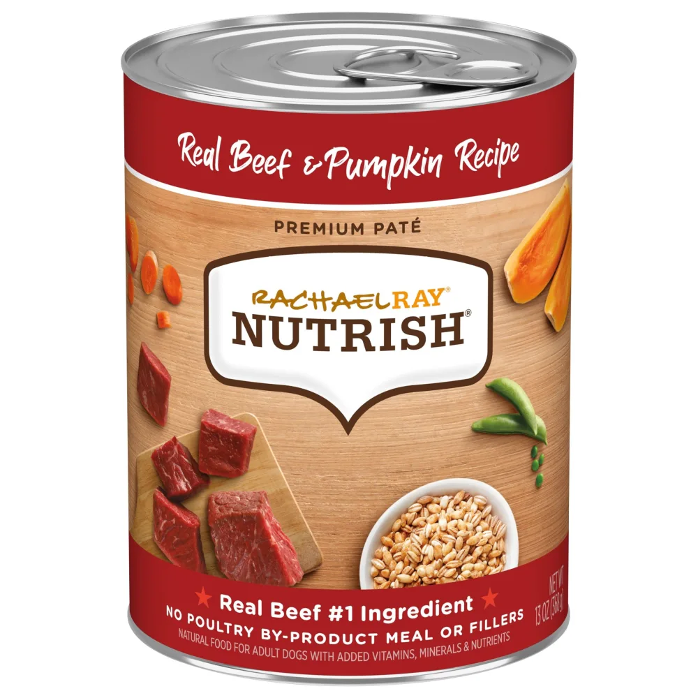 Rachael Ray Nutrish Wet Dog Food, Beef & Pumpkin, 13 Ounce Can (Pack of 12)