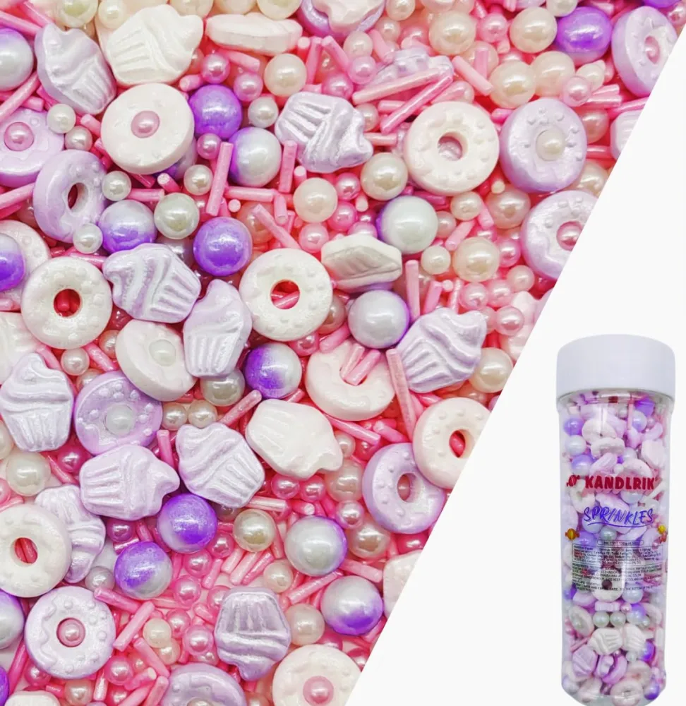 Doughnut Sprinkles Candy Mix Size Edible Pearls Cake Decorations Cupcake Toppers Cookie Decorating Perfect for Wedding Party Valentine Halloween Christmas Supplies 4.58OZ