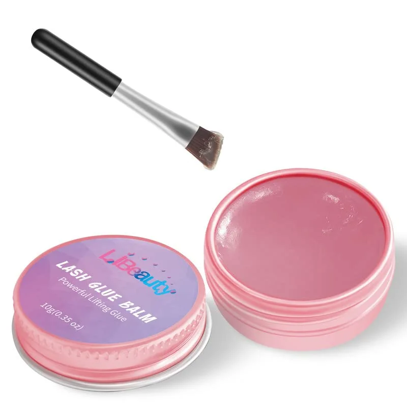 Libeauty Lash Lift Glue Wax, Faint Fragrance Lash Glue Balm for Perfect Eyelash Perm & Brow Lamination, Easy to Apply and Fast Drying & Waterproof (Rose)