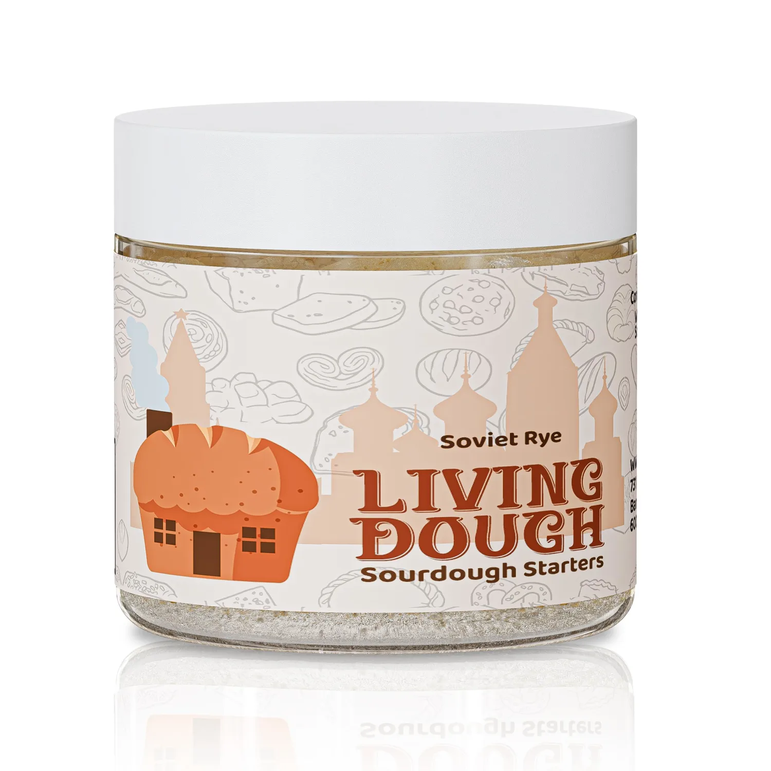 Living Dough - Soviet Rye Sourdough Starter Culture - Fresh & Organic Sourdough Starter for Baking - Active & Live Wild Yeast Sourdough Starter, Russian Sourdough Bread Starter