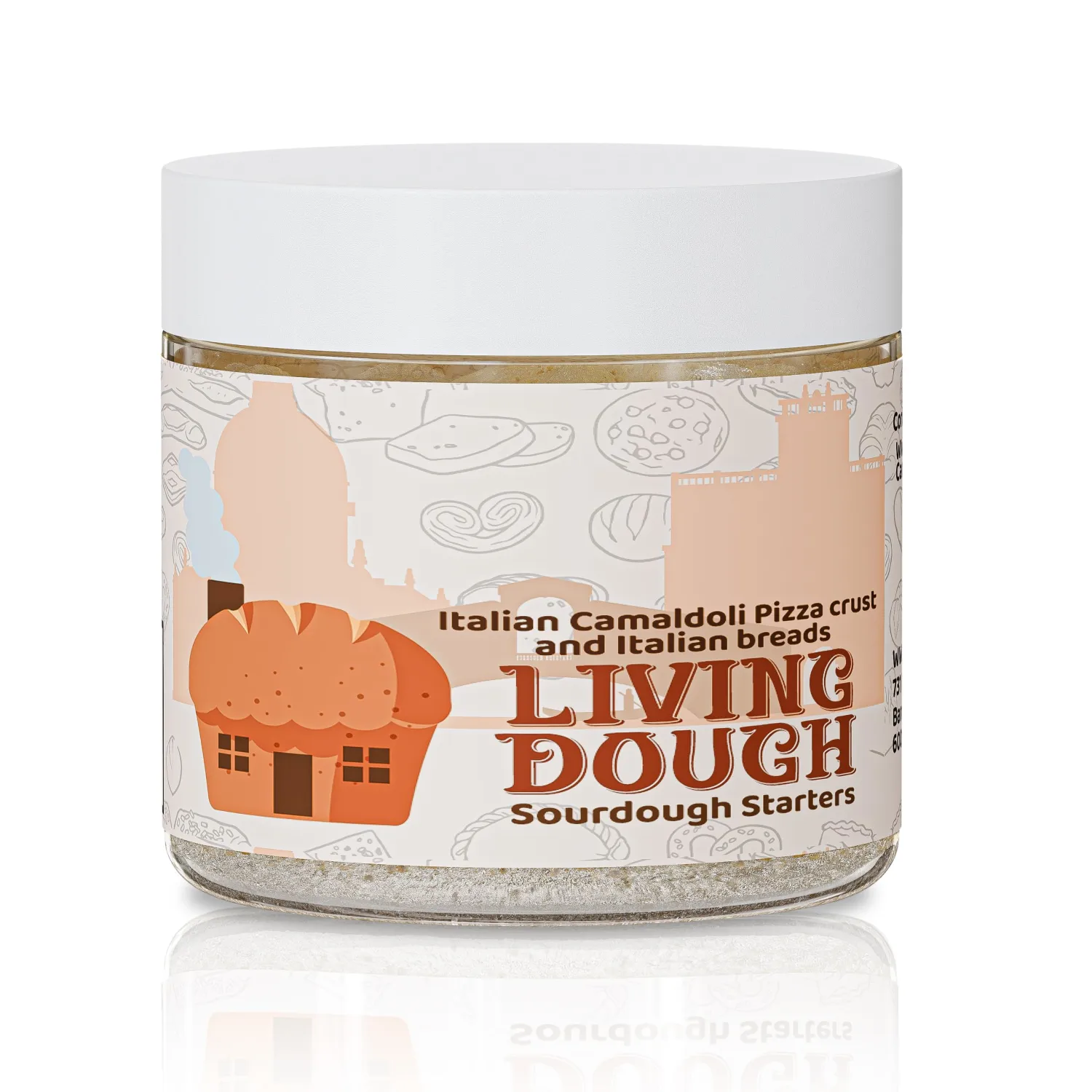 Living Dough - Italian Sourdough Starter Culture, Camaldoli Pizza Crust, Bread - Fresh & Organic Sourdough Starter for Baking - Active Wild Yeast Sourdough Starter, Sourdough Bread Starter