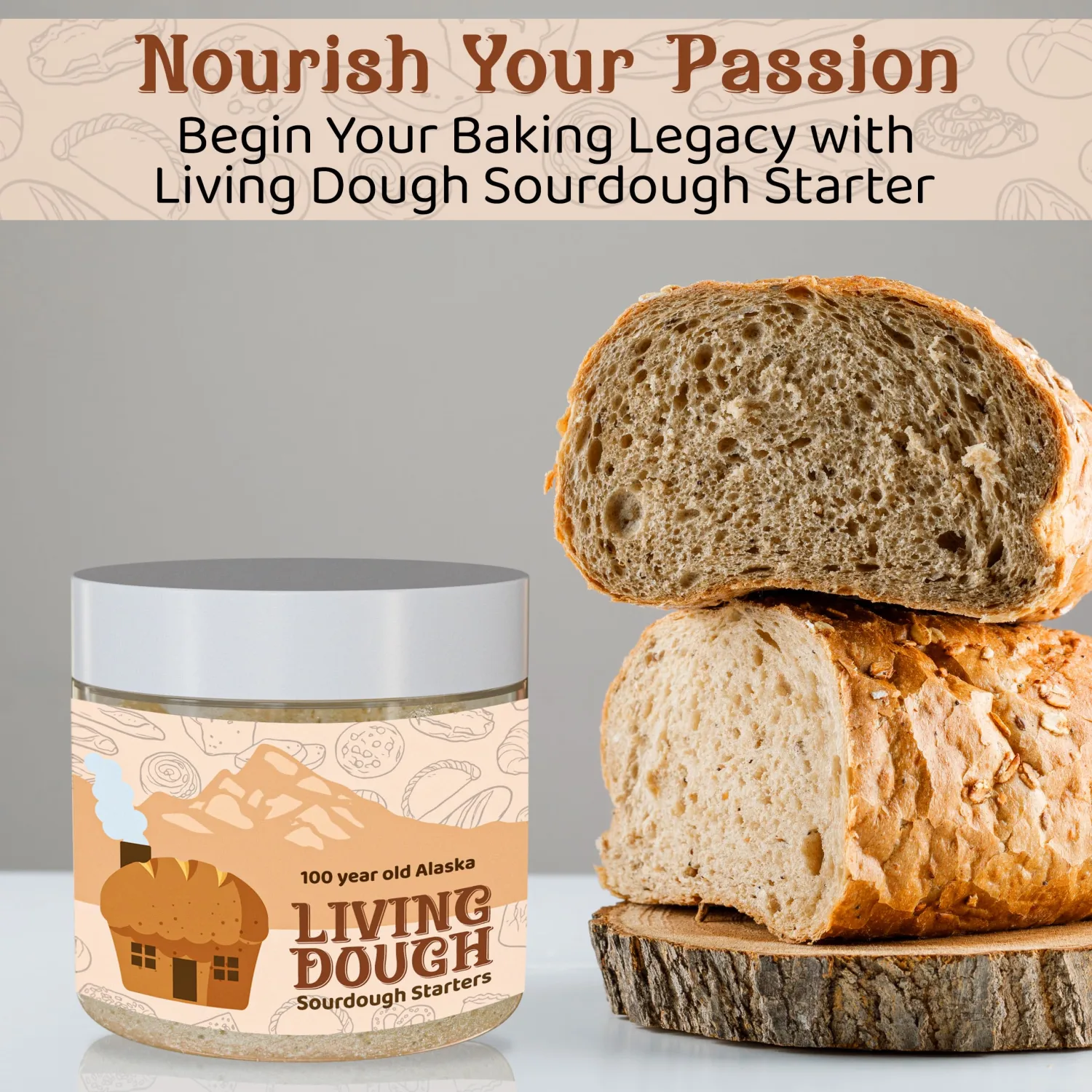 Living Dough - Italian Sourdough Starter Culture, Camaldoli Pizza Crust, Bread - Fresh & Organic Sourdough Starter for Baking - Active Wild Yeast Sourdough Starter, Sourdough Bread Starter