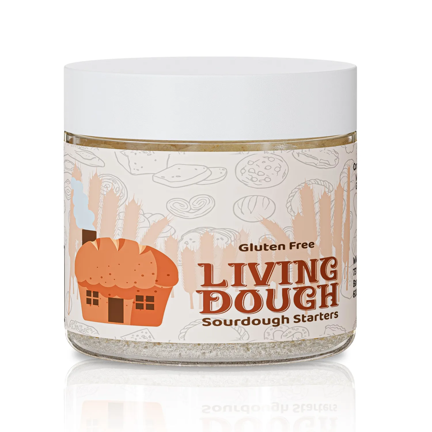 Living Dough - Gluten Free Sourdough Starter Culture - Fresh & Organic Sourdough Starter for Baking - Active & Live Wild Yeast Sourdough Starter, Sourdough Bread Starter