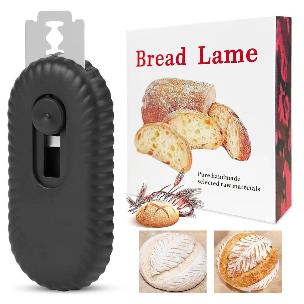 Extractable & Magnetic Bread Lame Dough Scoring Tool - Sourdough Slashing Lame Scoring Tool with 5 Blades, Professional Sourdough scoring tool for Sourdough Bread baking & Bread Making Tools