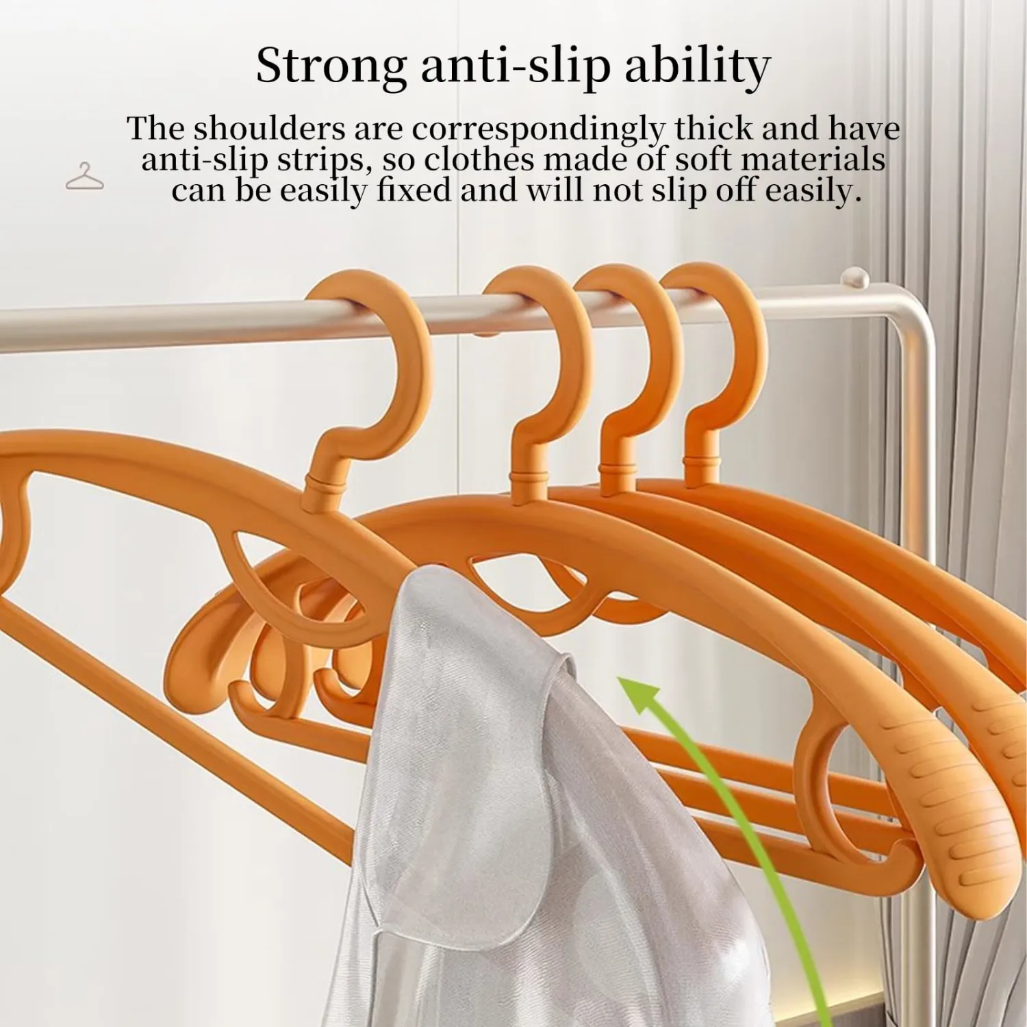 Plastic Clothes Hanger, Extra Thick Plastic Wide Shoulder Adult 360 Degrees Rotate Slip Resistant Standard Clothing Hanger Ideal for Everyday Use Brown 10 Pack