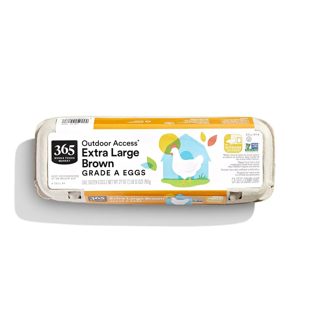 365 by Whole Foods Market, Eggs Brown Cage Free Extra Large, 12 Count