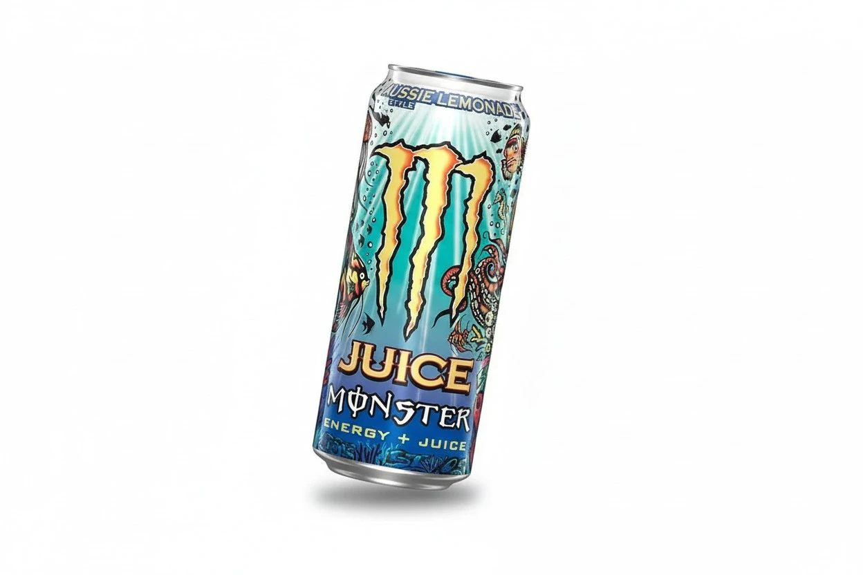 Monster Energy Juice Aussie Style Lemonade, Energy + Juice, 16 Oz (Pack of 15)
