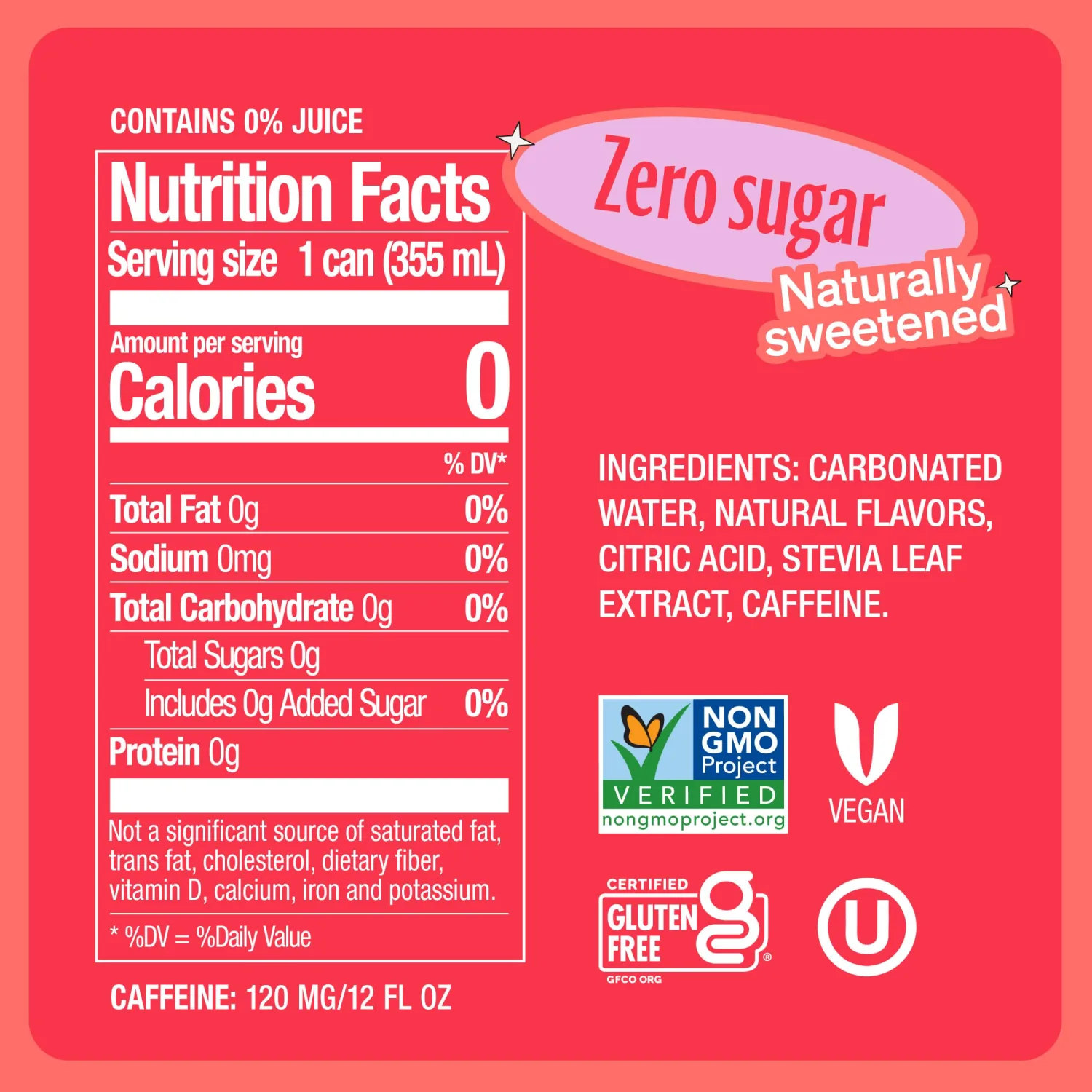 Zevia Zero Sugar Energy Drink, Grapefruit, 12 oz Cans (12-Pack) – Naturally Sweetened, Zero Calorie Sugar Free Energy - Non-GMO Project Verified, Gluten-Free, Vegan