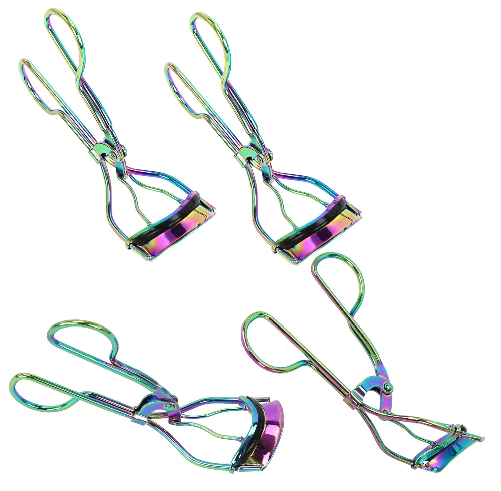 Iconikal Metal Eyelash Curler Set, Rainbow, 4-Pack