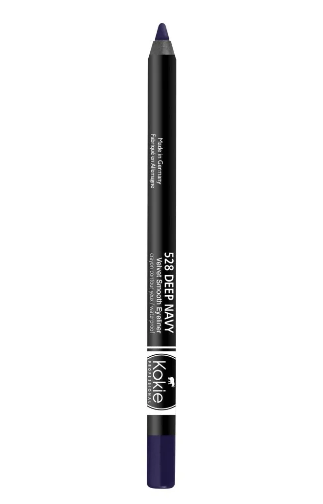 Kokie Cosmetics Waterproof Velvet Smooth Eyeliner Pencil, Deep Navy, 0.042 Ounce