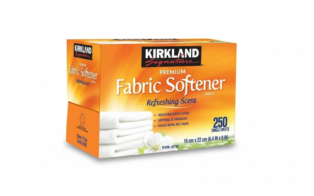 Kirkland Signature Fabric Softener Sheets, Refreshing Scent, 250 Count