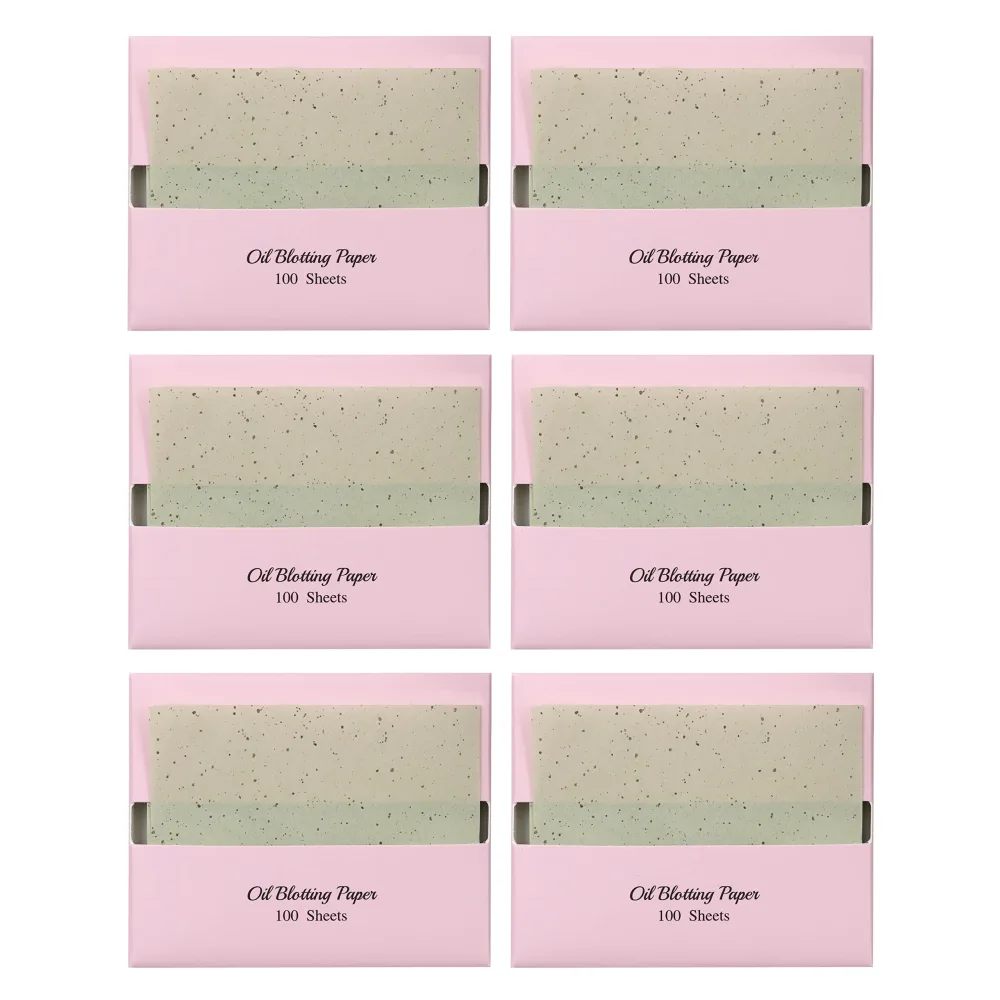 [600 Counts Refills Only] Green Tea Natural Oil Blotting Sheets for Face with Mirror Case and Refills