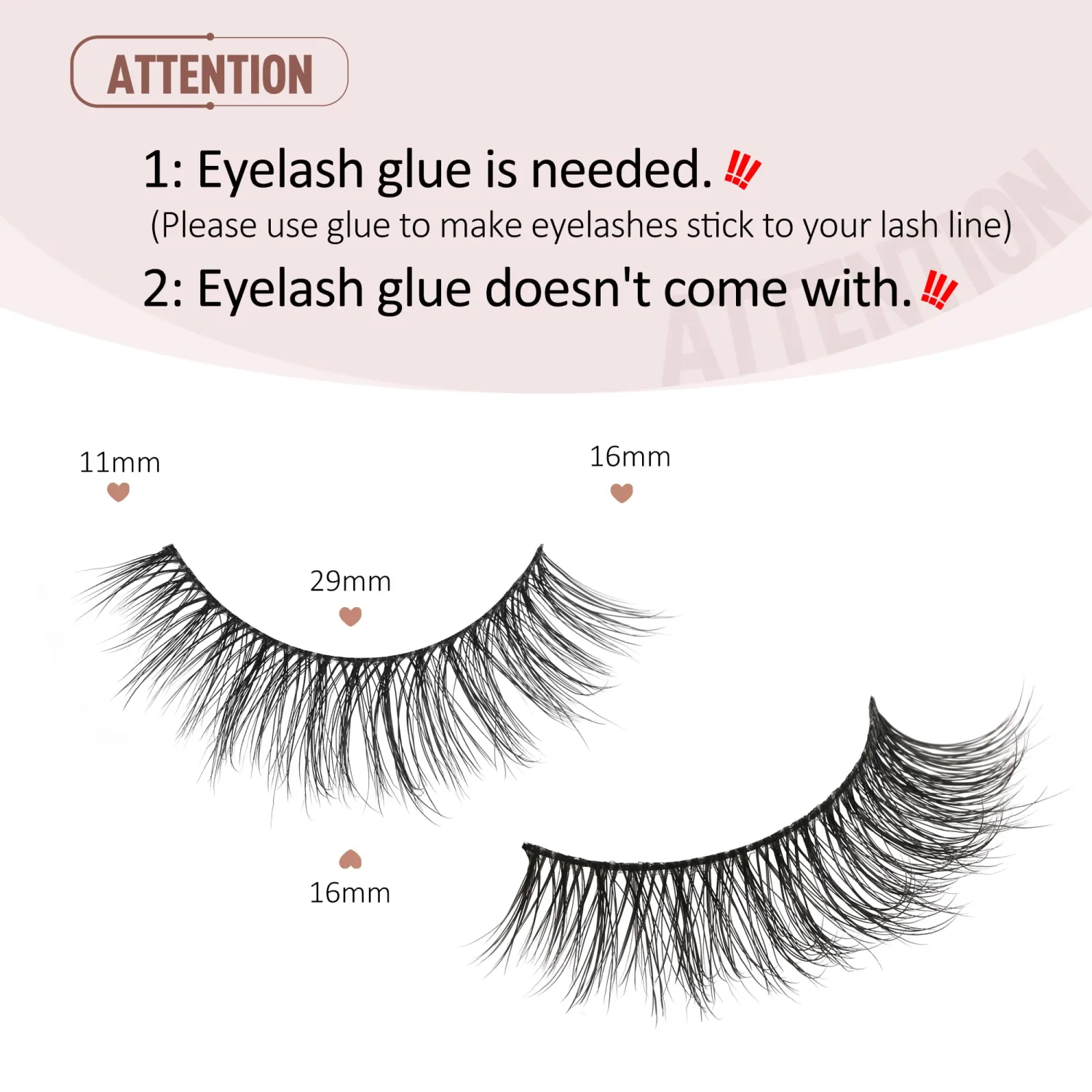 Onlyall Natural Lashes Wispy Lashes Natural Look False Eyelashes Natural Flared Eyelashes False Eye Lashes Soft Fluffy Lashes 7 Pairs D-K06, Black