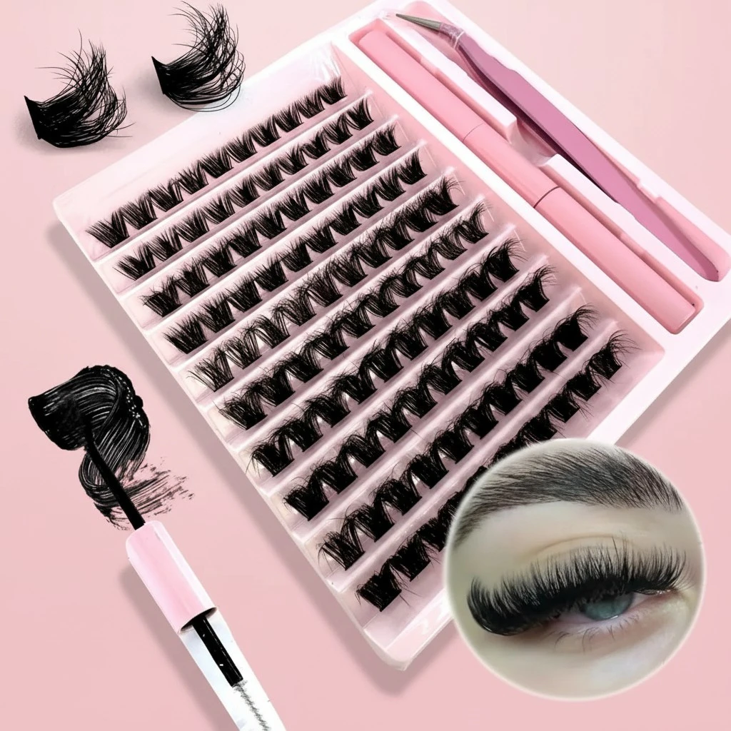 HBZGTLAD 30D/40D/50D/60D/80D Mink Eyelashes 280 Bundles Natural Eyelash extension 3D Russia Volume Individual Eyelash Cluster Makeup Tools Lashes (FD20)
