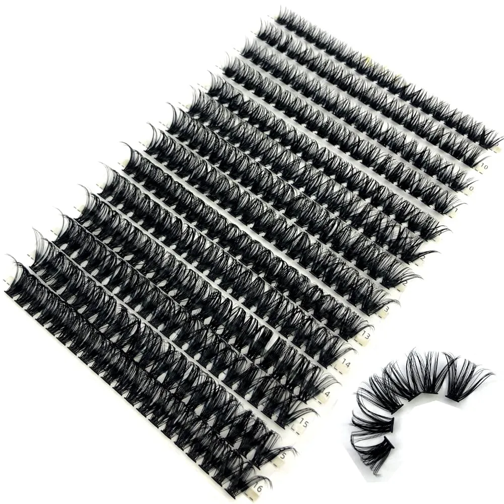 HBZGTLAD 30D/40D/50D/60D/80D Mink Eyelashes 280 Bundles Natural Eyelash extension 3D Russia Volume Individual Eyelash Cluster Makeup Tools Lashes (50D-D Curl-0.07MM-MIX)