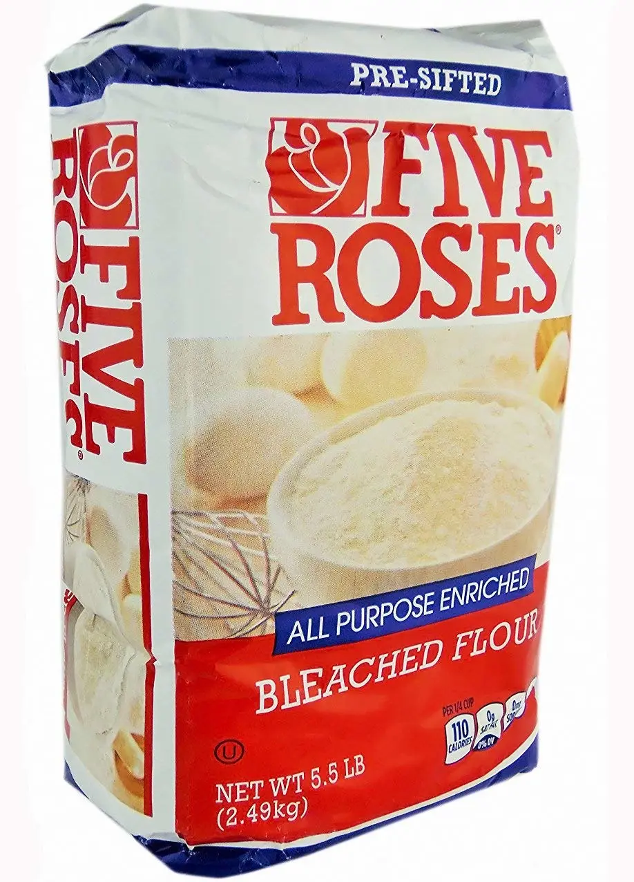 Five Roses All Purpose Enriched Bleached Flour - 5.5 Lb / 2.49 Kg