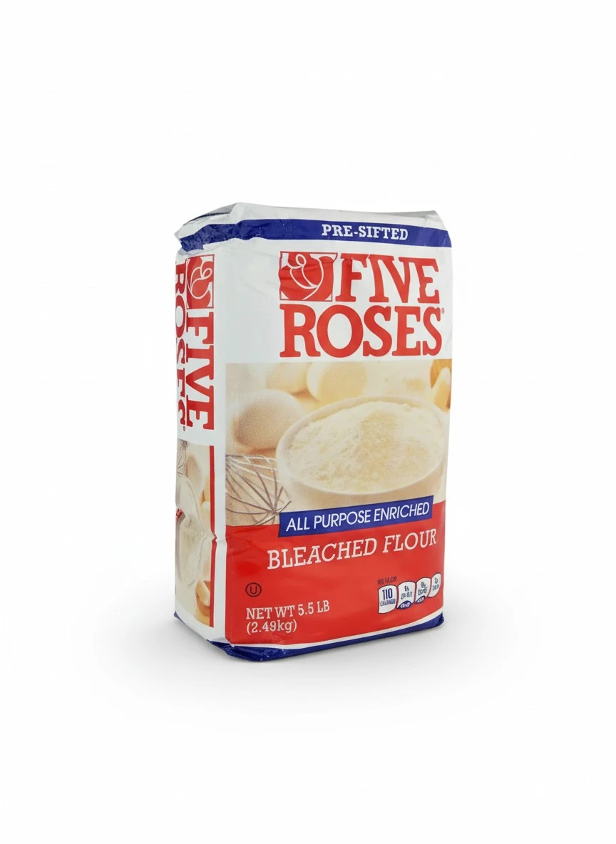 Five Roses All Purpose Enriched Bleached Flour - 5.5 Lb / 2.49 Kg