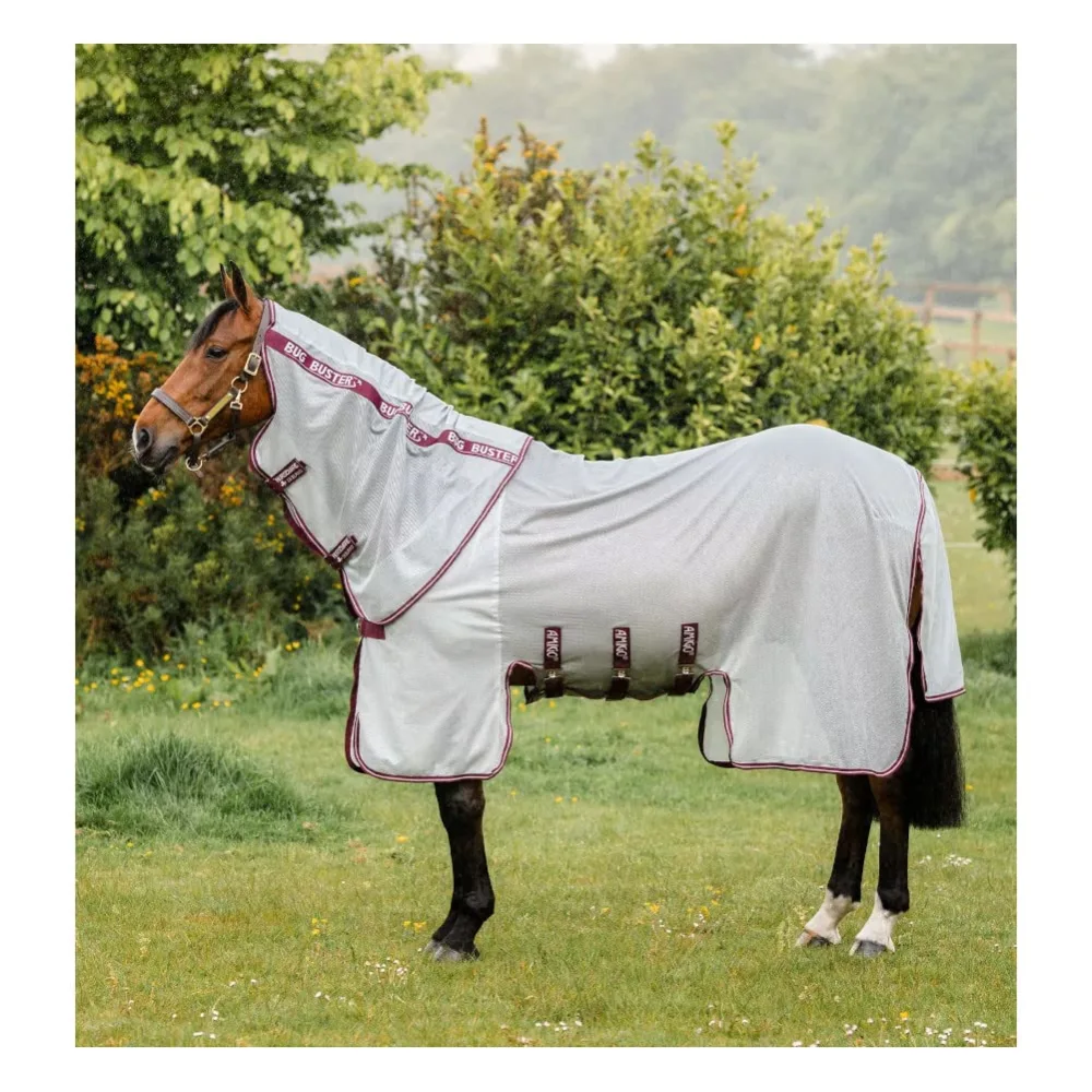 HORSEWARE Ireland Amigo Bug Buster Vamoose NFZ, Color: Silver/Burgundy, Size: 84 (AFRR3V-IQWQ-84)