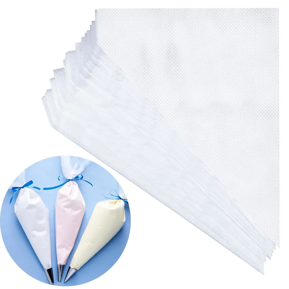 100PCS Piping Bag 12 Inch Disposable Cake Decorating Bag, Anti Burst Pastry Bags, Icing Piping Bags for Frosting for Cakes and Cookies Decoration