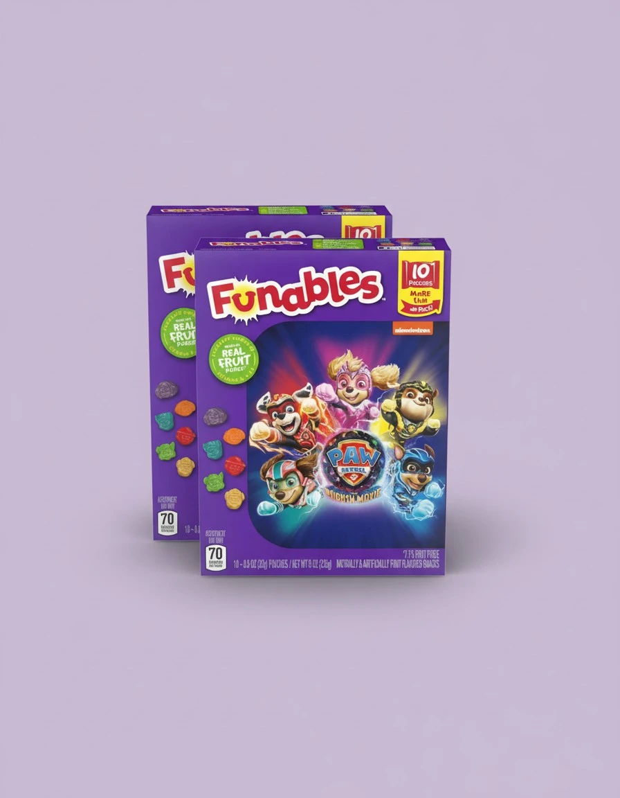 Funables Fruit Snacks, Paw Patrol Shaped Fruit Flavored Snacks, 0.8 Ounce Pouches (Pack of 30)