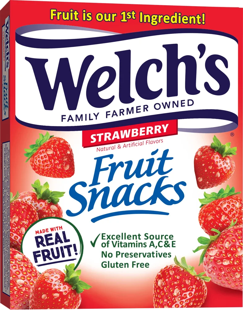 Welch's Fruit Snacks, Strawberry, 0.9 Oz, 10 Ct