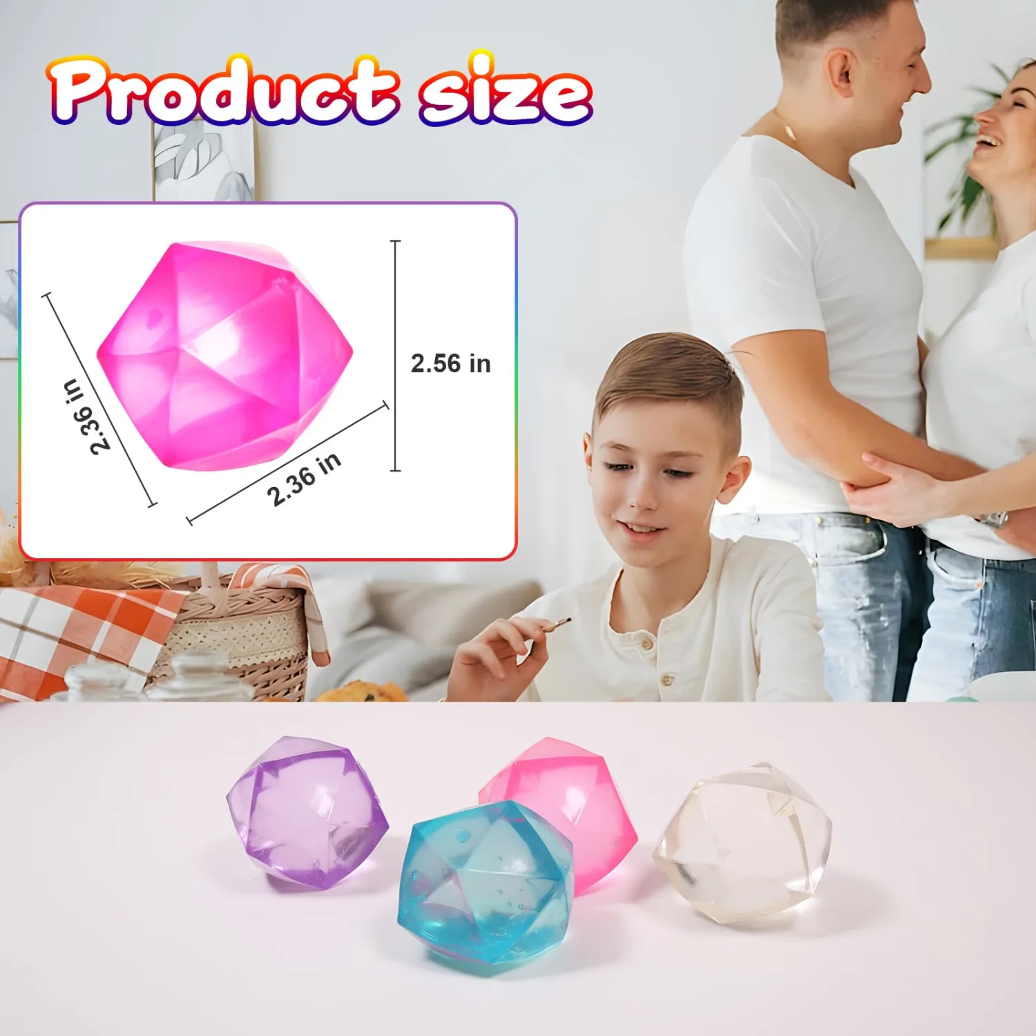 1pcs Masonry Ice Squishy Stress Balls-Stress Cube -Diamond Sugar Balls Slow Rise-Fidget Toy for Your Best Mellow and Chill - Hand Exercise Balls Relief- All Age