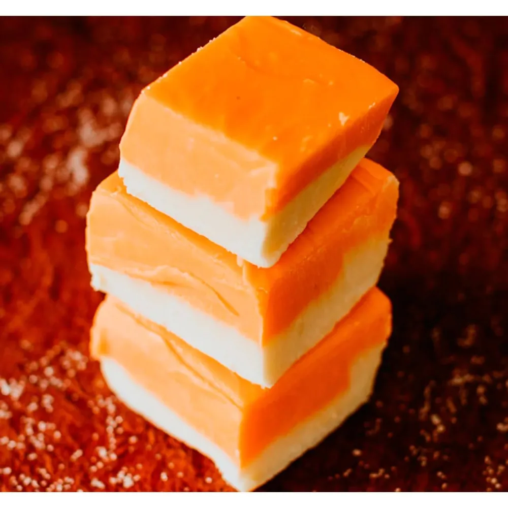 8oz. Nuts To You Smooth and Creamy Orange Creamsicle Fudge | Fresh Gourmet Candy | Decadent and Delicious Handcrafted Fudge