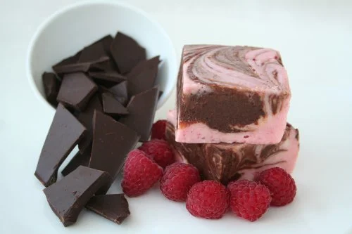 Mo's Fudge, Dark Chocolate Raspberry Fudge One Pound