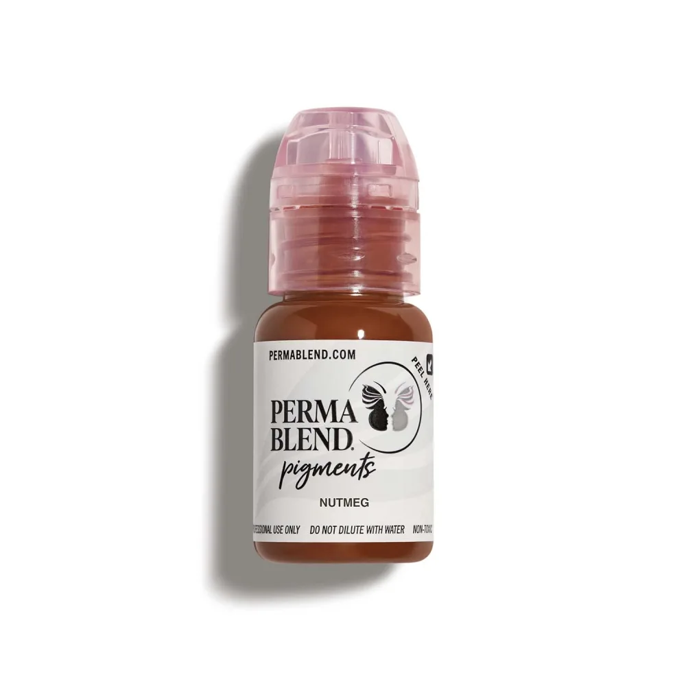 Perma Blend - Nutmeg - Microblading Ink to Enhance Lip Color - Lip Tattoo & Lip Blushing Supplies for Permanent Lip Color - Orange Based-Brown Lip Blush - Vegan (0.5 oz)