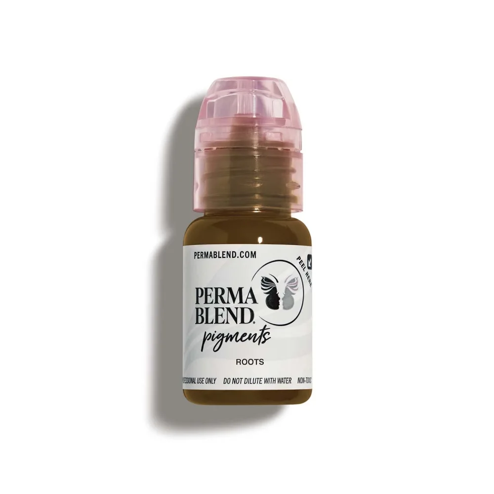 Perma Blend - Roots - Microblading Ink for Permanent Eyeliner - Professional Tattoo Ink - Brown Tattoo Ink Makeup - Vegan (0.5 oz)