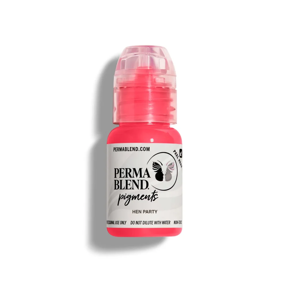 Perma Blend - Hen Party - Microblading Ink to Enhance Lip Color - Lip Tattoo & Lip Blushing Supplies for Permanent Lip Color - Hen Party Based Lip Blush - Vegan (0.5 oz)