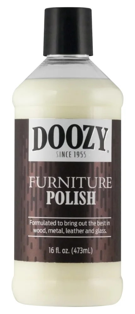 Doozy 16 oz Furniture & Cabinet Polish for All Wood & Metal, Leather & Glass - Oak, Teak, Dark & Light Wood - Best to Clean, Restore, Protect, Shine & Conceal Fine Surface Scratches