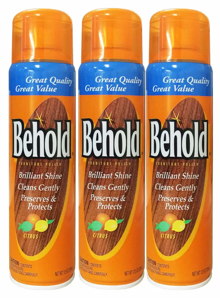 Behold Furniture Polish, Citrus, 12.5 Oz (Pack of 3)