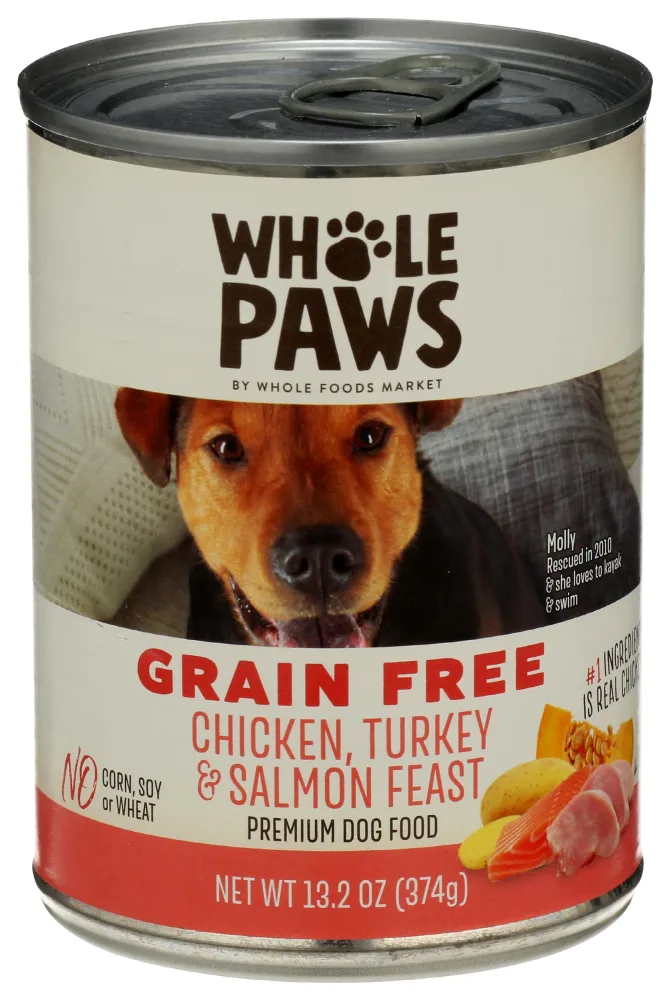 Whole Paws, Whole Paws, Chicken, Turkey and Salmon Dog Food, 13.2 Ounce