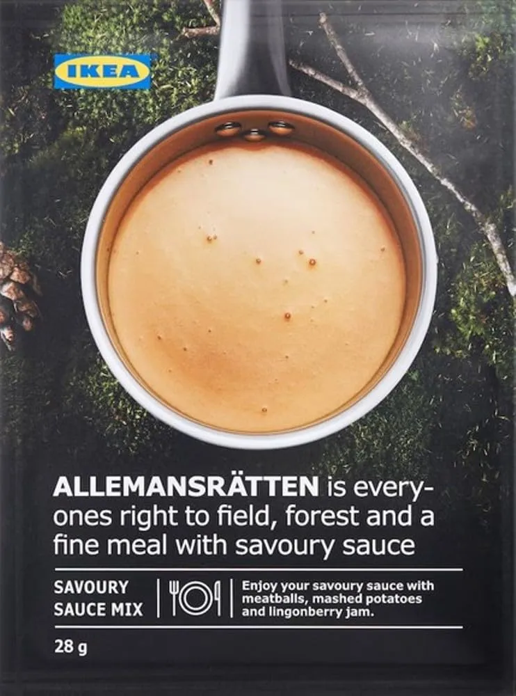 IKEA 703.543.09 ALLEMANSRÄTTEN 1.0 Oz. Mix (Pack of 3) for Swedish Meatball Cream Sauce; Mix with Spices Like Green Peppercorn, Herbs Like Thyme or Your Favorite Mustard; Make Your Sauce More Exciting