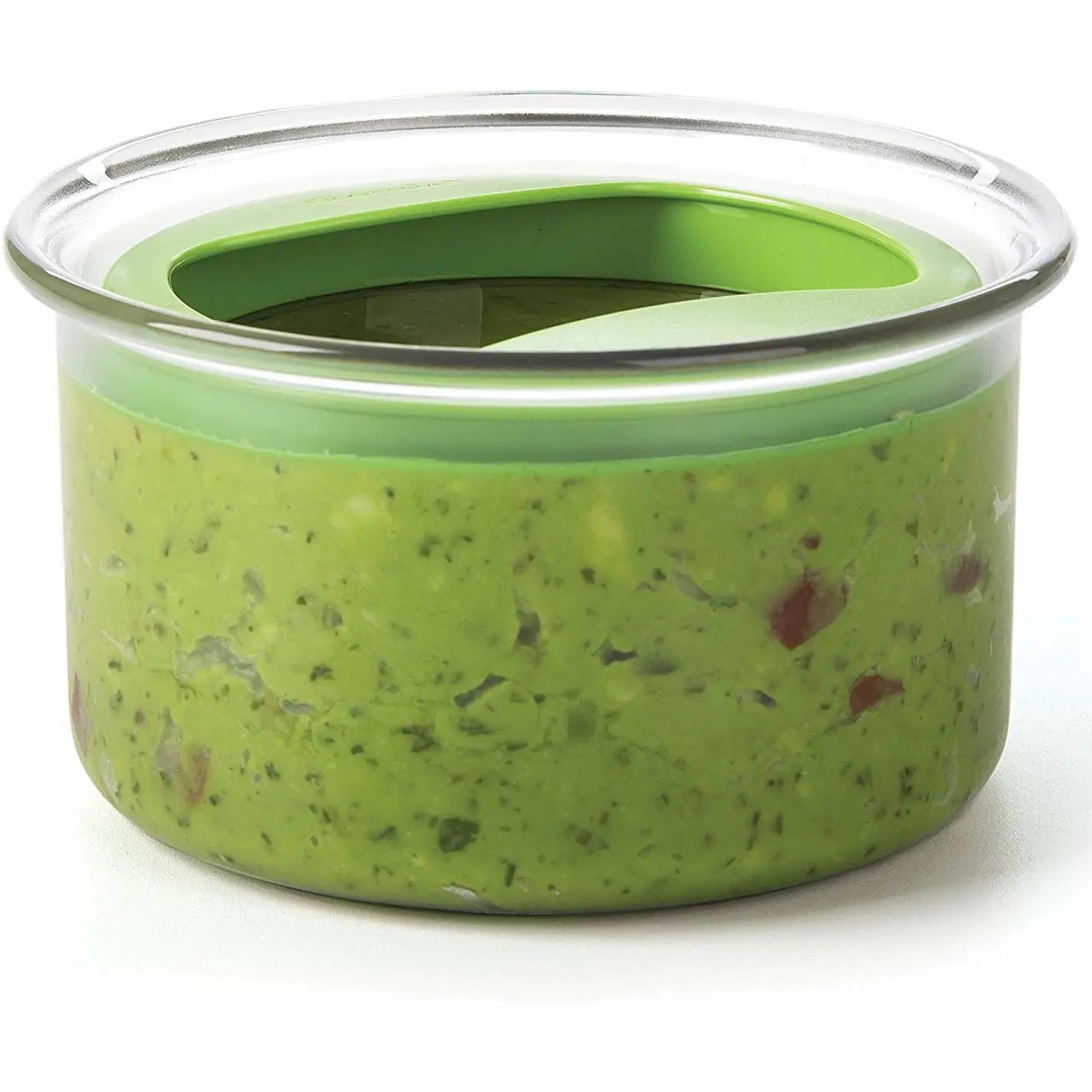 ProKeeper PrepWorks Fresh Guacamole Plastic Kitchen Storage Container with Airtight Lid (Green), for Guacamole and Food Storage