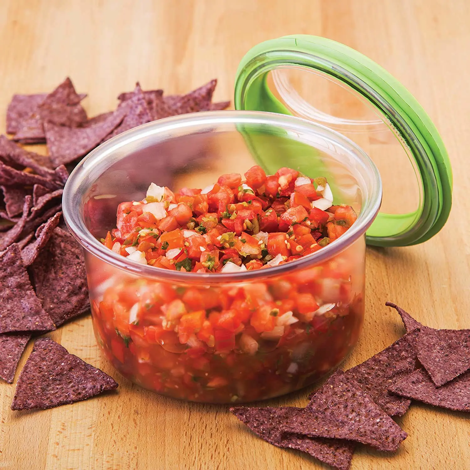 ProKeeper PrepWorks Fresh Guacamole Plastic Kitchen Storage Container with Airtight Lid (Green), for Guacamole and Food Storage