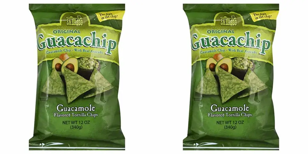 El Sabroso Guacachip, Guacamole Flavored Tortilla Chips, 12-Ounce Package (Pack of 2)