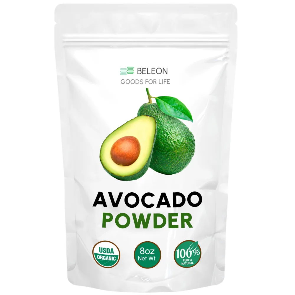 Organic Avocado Powder - Pure All Natural Avocado Powder for Seasonings, Smoothies, Beverage, Dressing, Salads, 8 oz