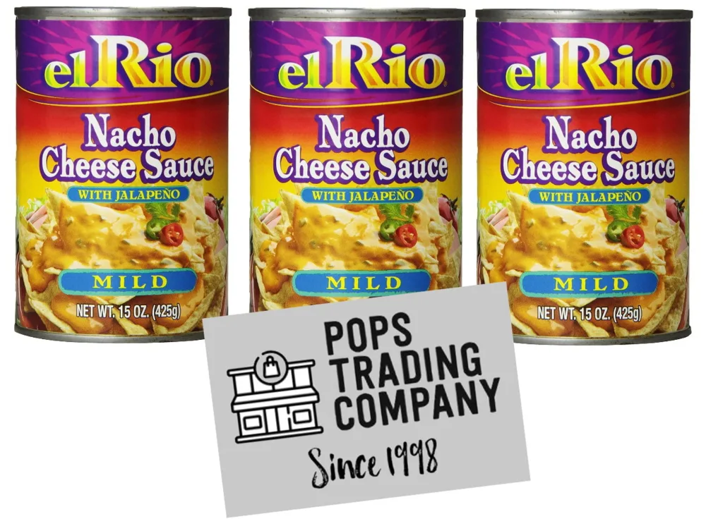 POPS TRADING COMPANY Since 1998 Rio Mild Nacho Cheese Sauce, 15-Ounce Can 3pk With Pops Guacamole Recipe Card