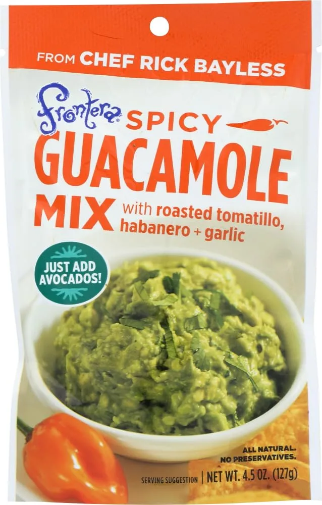 Frontera Spicy Guacamole Mix, 4.5 Ounce Packet (Pack of 8) Pack of 2