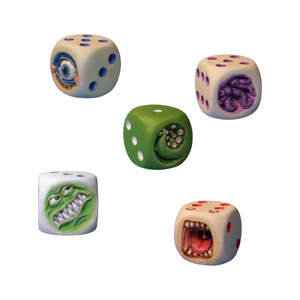 Halloween Devil Dice Set Resin Crafts Table Games Ornaments 